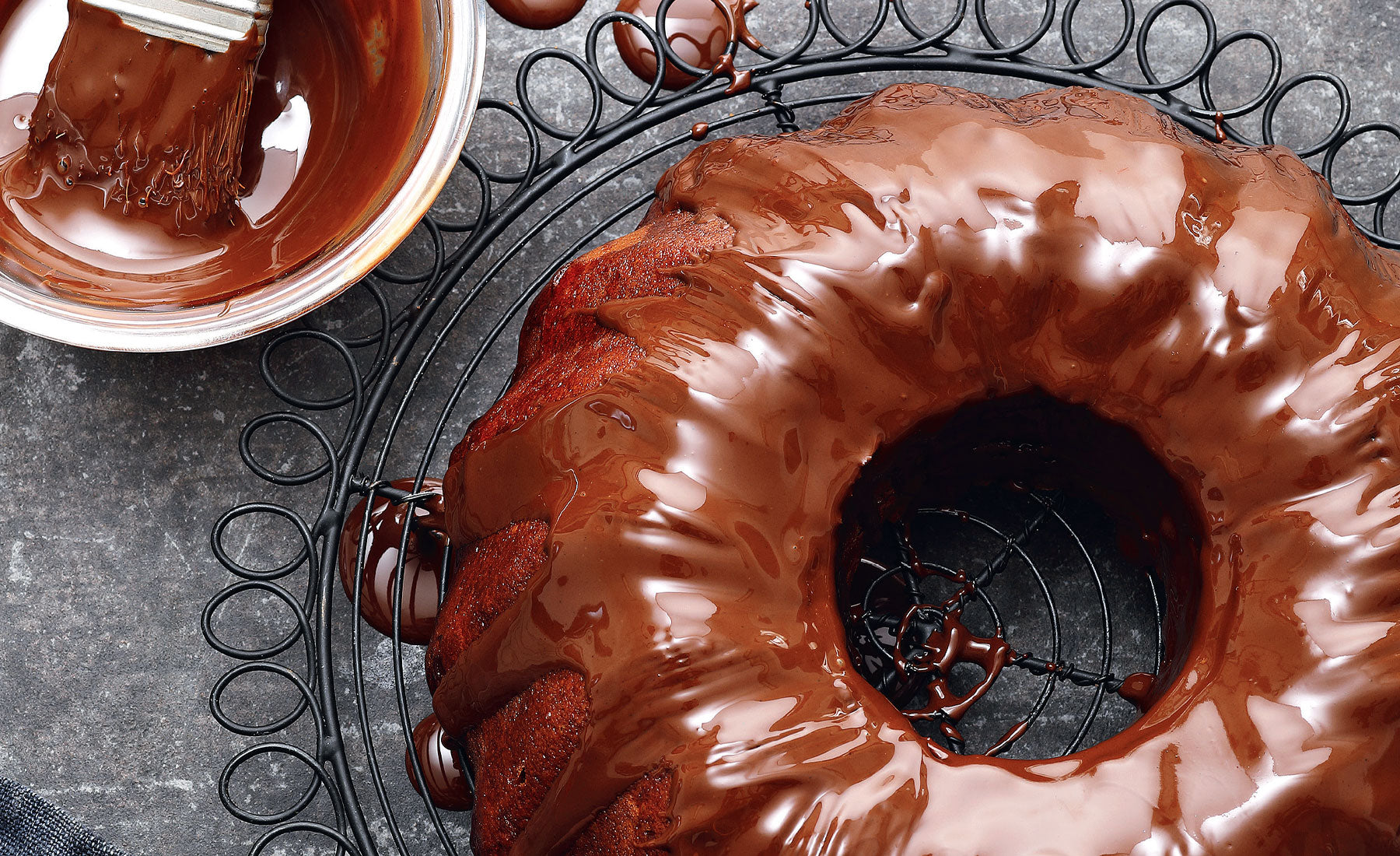 Wiener Schokoladen Guglhupf fotografiert von oben von Kuchentratsch