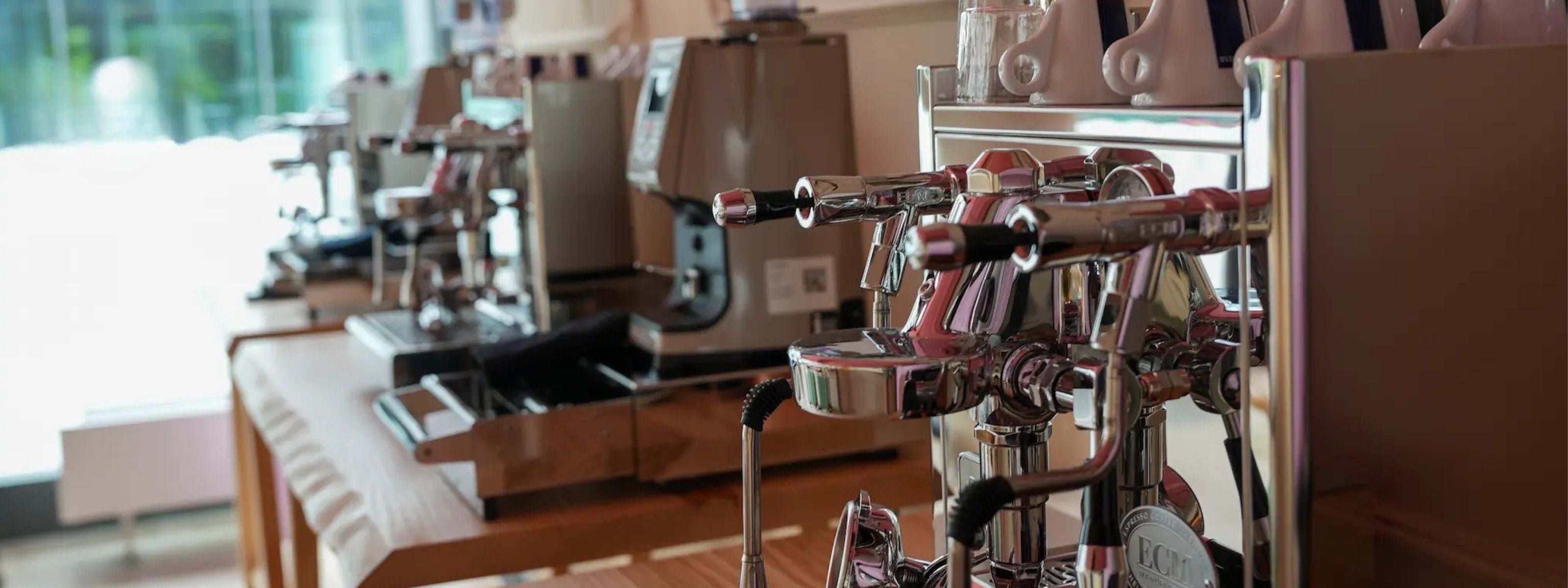 Unsere Siebträgermaschinen in unserer Baristaschool