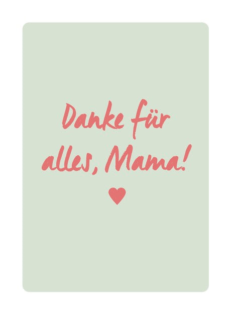 Danke für alles Mama Postkarte