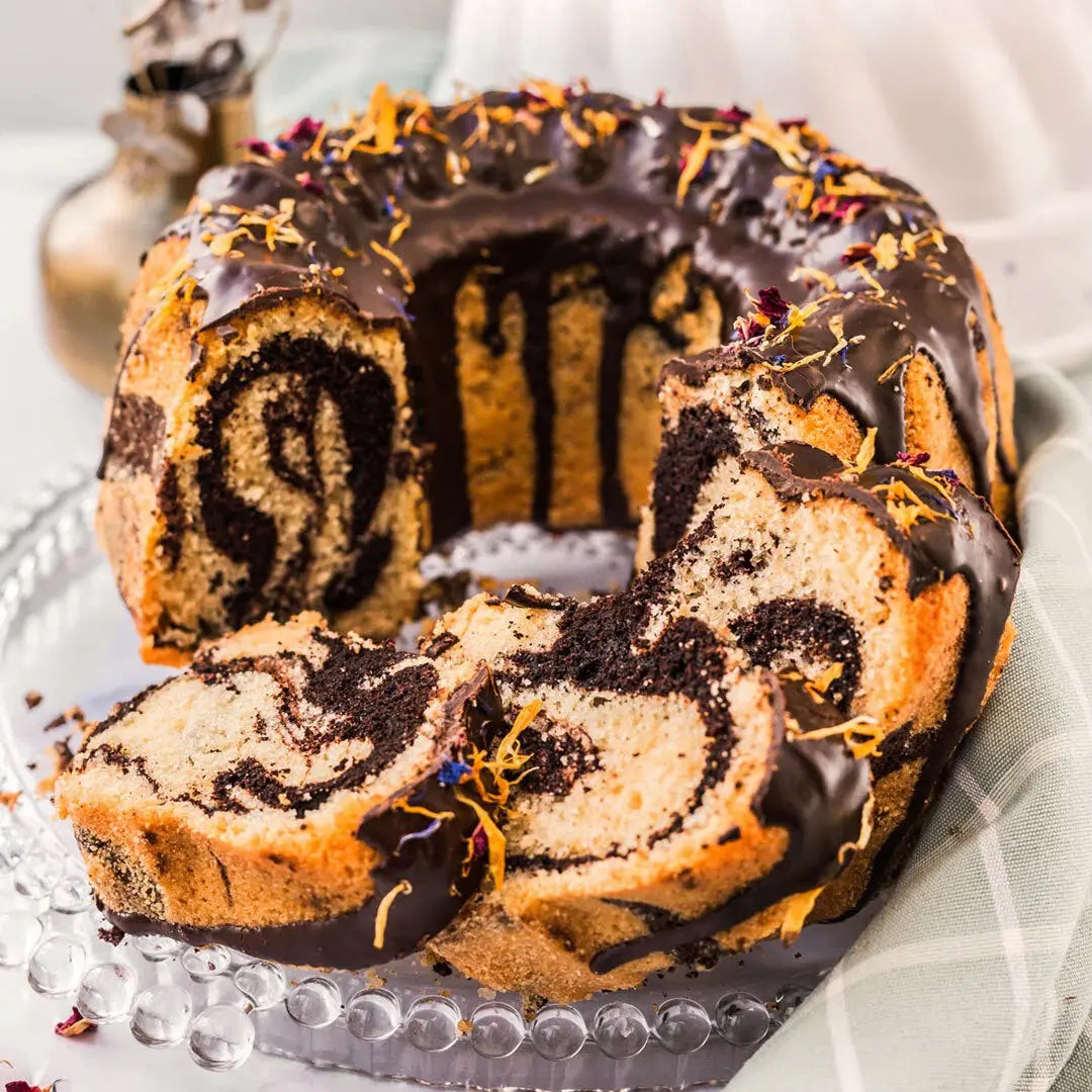 Marmor Guglhupf von Oma Conny aufgeschnitten