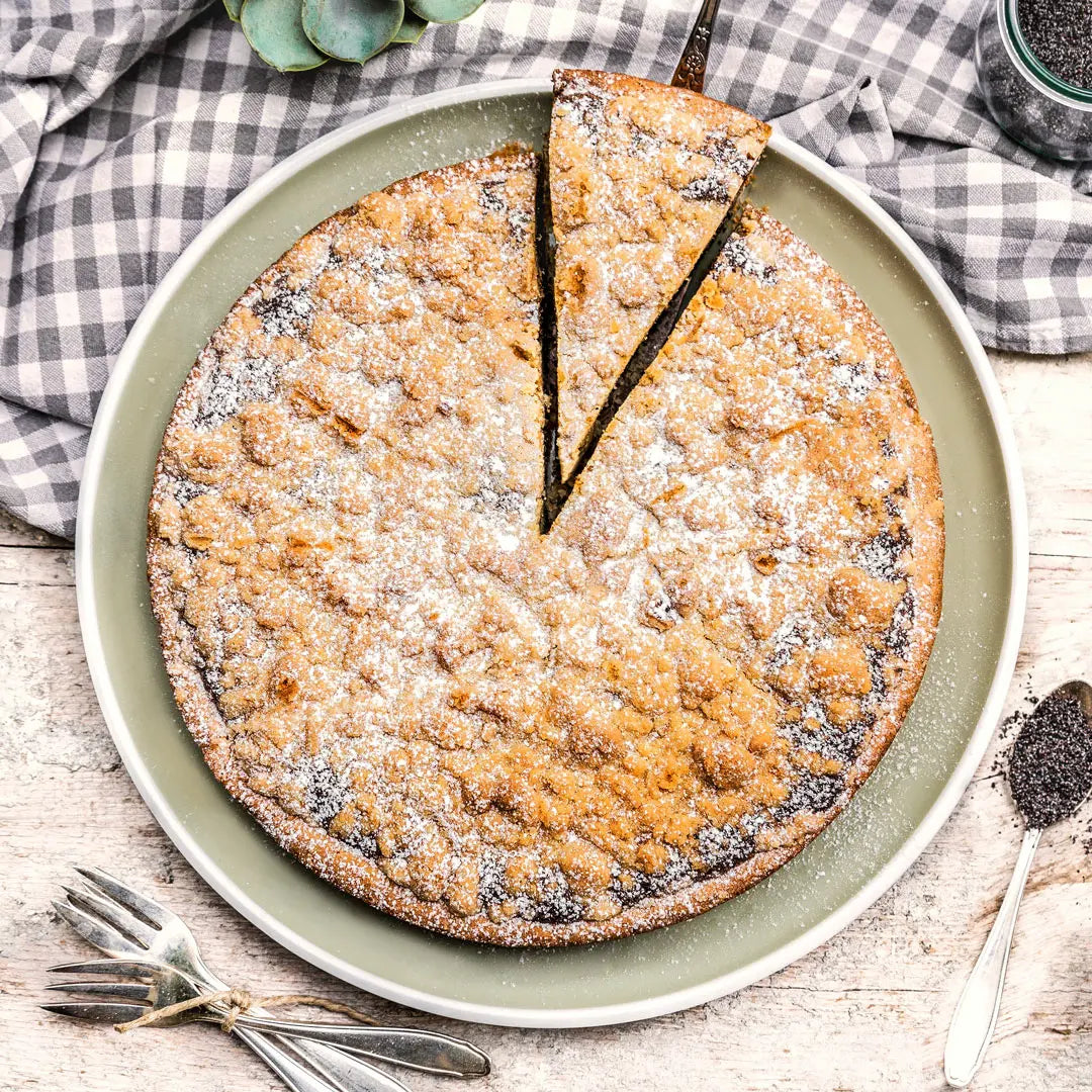 Großer Mohnstreuselkuchen von Oma Gabi von Kuchentratsch von oben