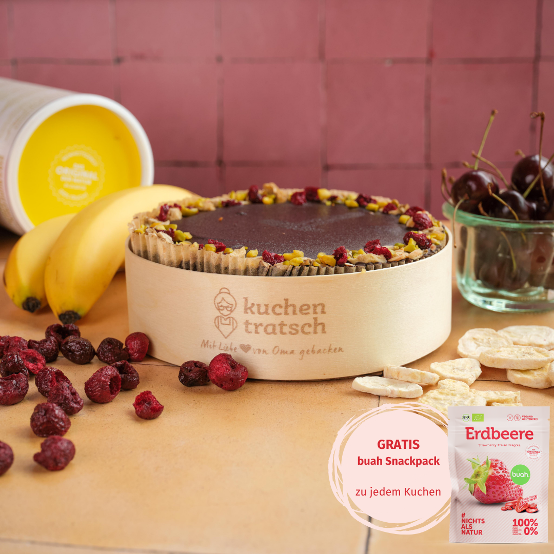 Kuchentratsch X Buah Kuchen. Zu jedem Kuchen gibt es ein gratis Snackpack