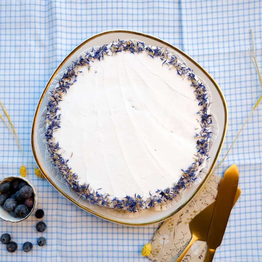 Der Heidelbeerkuchen von Kuchentratsch mit Frischkäse-Topping 